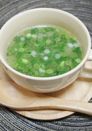 ゆで鶏汁で♪鶏ネギスープ-レシピのメイン写真