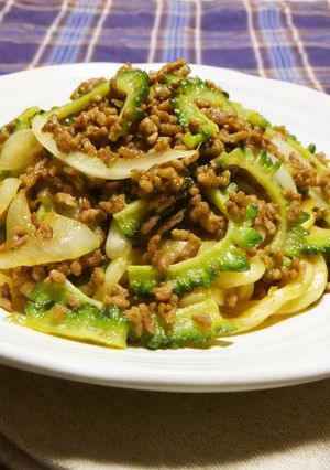 夏☆ゴーヤのカレー焼きうどん-レシピのメイン写真