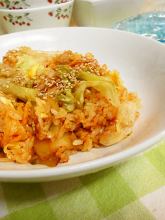 *簡単*レタスキムチチャーハン*-レシピのメイン写真