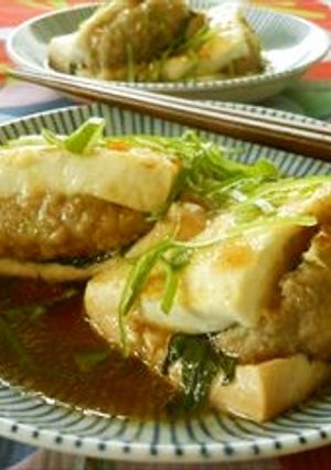 簡単*豆腐のひき肉はさみ煮-レシピのメイン写真