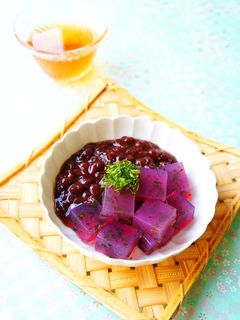 ❁夏に爽やか~紫蘇寒天入冷やしぜんざい❁-レシピのメイン写真