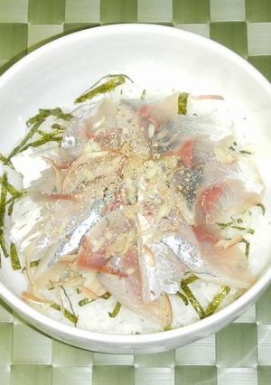 締め鯵(しめあじ)丼-レシピのメイン写真