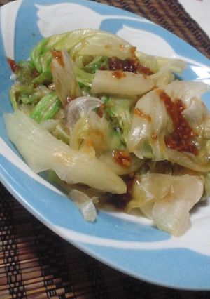 『レタスの湯引きオイスター醤油かけ』-レシピのメイン写真