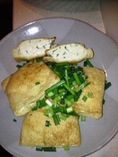 カリカリ鶏皮と豆腐の油揚げ包み焼き-レシピのメイン写真