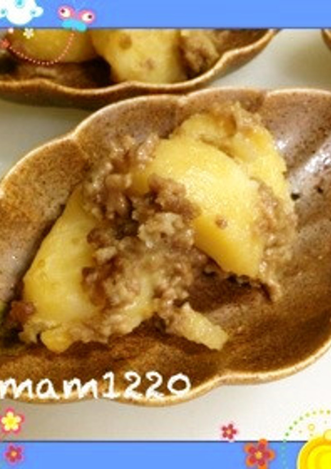 簡単☆ジャガイモと挽肉の煮物♪-レシピのメイン写真