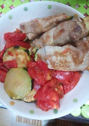 ズッキーニ、トマトにんにく醤油-レシピのメイン写真