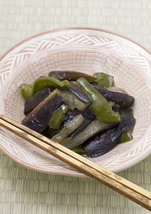 なすとピーマンの味噌炒め（野菜のおかず）-レシピのメイン写真
