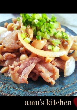 きのこでカロリーオフ！豚生姜焼き♡-レシピのメイン写真