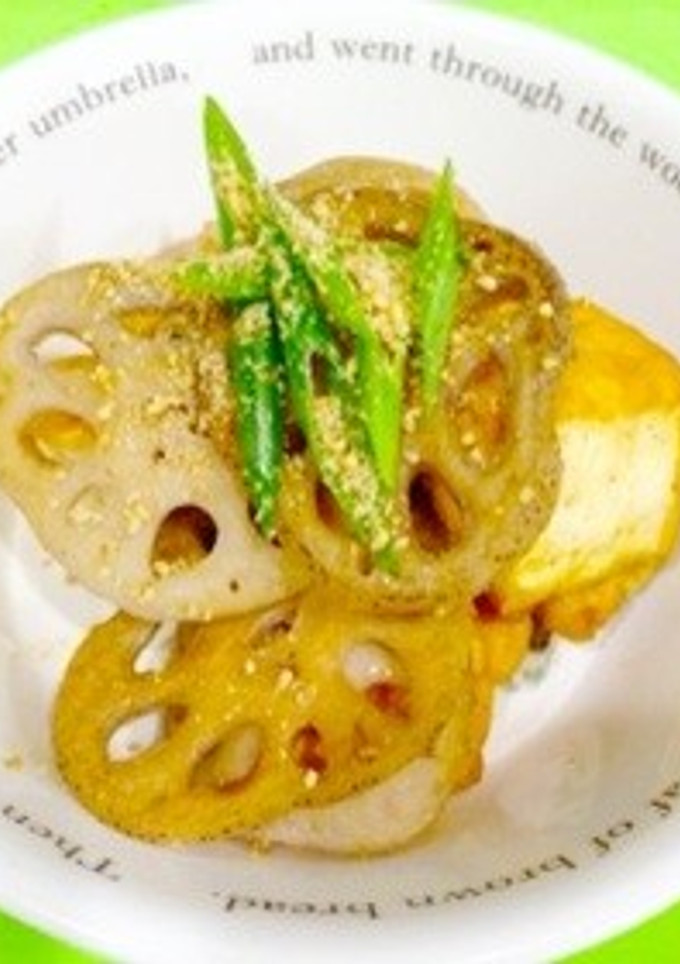 厚揚げと皮付き蓮根のヘルシー炒め♪-レシピのメイン写真