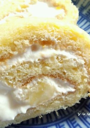 水切りヨーグルトのロールケーキ-レシピのメイン写真