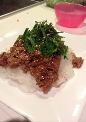 ヘルシー★大根麺の肉味噌のせ★-レシピのメイン写真