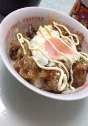 豚肉の薄切りで！てりやき風丼-レシピのメイン写真