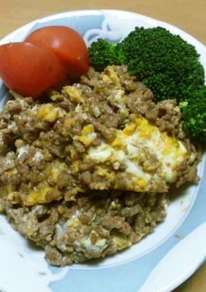 肉そぼろ卵とじ-レシピのメイン写真