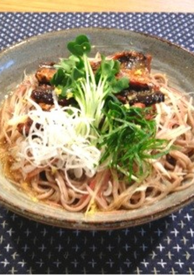 さんま蒲焼冷やしそば-レシピのメイン写真