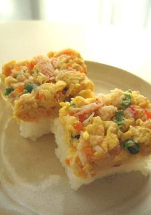 やさしい味がする♪　かに玉のおすし-レシピのメイン写真