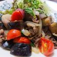 牛肉トマト茄子のバジル炒め