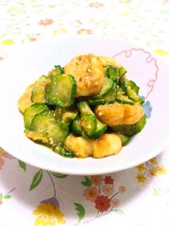 意外な美味しさ!きゅうりと麩のごま和え♪-レシピのメイン写真