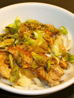 ネギさばうどん-レシピのメイン写真