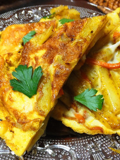 カレー風味☆オープンオムレツ-レシピのメイン写真