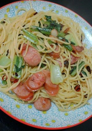 パスタ～小松菜・ｳｨﾝﾅｰ～-レシピのメイン写真