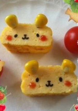 ♡キャラ弁・お弁当に簡単くまさん卵焼き♡-レシピのメイン写真