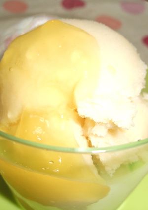 豆腐シャーベットのマンゴージュレがけ-レシピのメイン写真