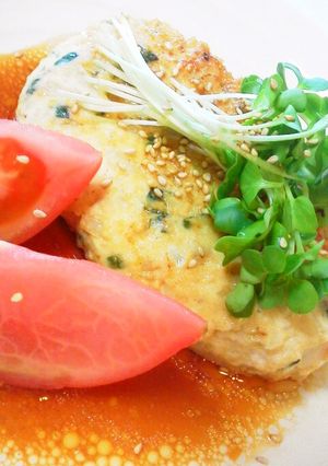 大人気☆鶏挽き肉の大葉和風ハンバーグ-レシピのメイン写真