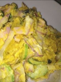 かぼちゃの煮物リメイク☆かぼちゃサラダ-レシピのメイン写真