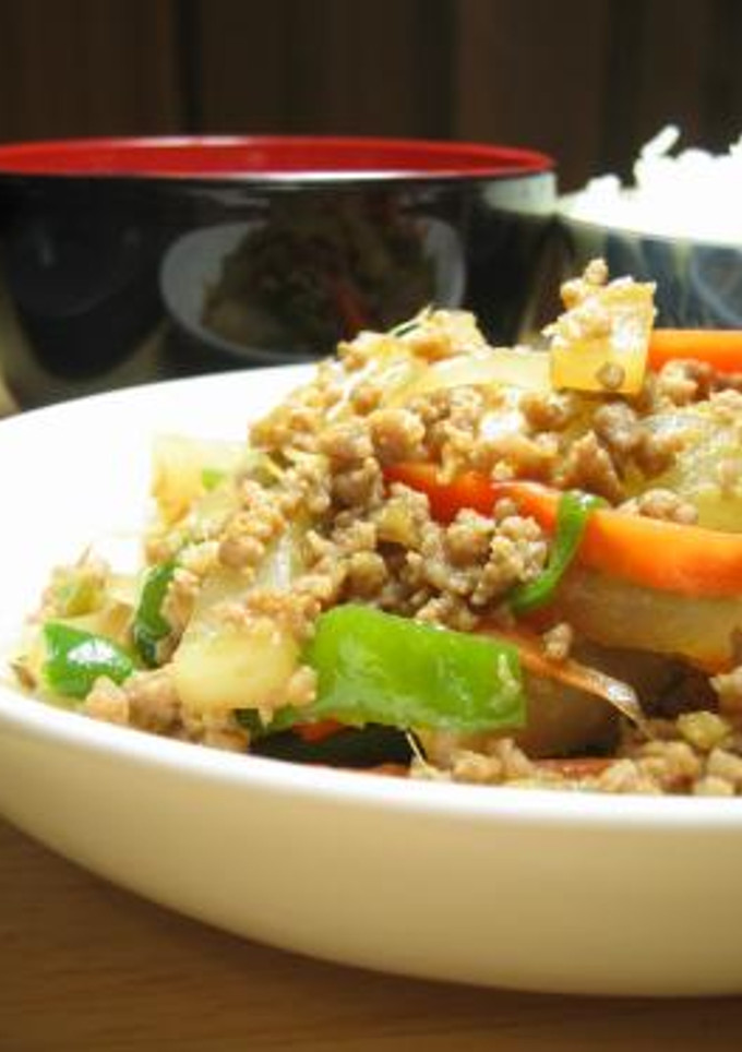 豚挽き肉とたっぷり野菜の生姜焼き-レシピのメイン写真