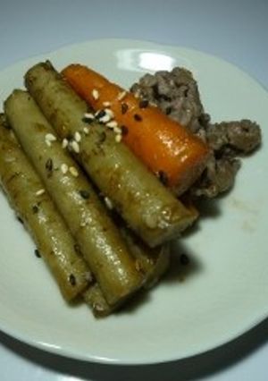 大雑把金平牛蒡 京都カフェ-レシピのメイン写真