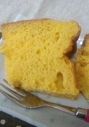 しっとり絶品♪かぼちゃシフォンケーキ.+-レシピのメイン写真