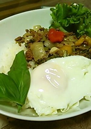 どんどん炒めるだけ！家で簡単ガパオご飯-レシピのメイン写真