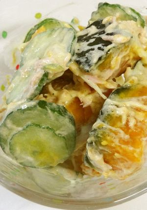 しっとりおいしい　カボチャとツナのサラダ-レシピのメイン写真