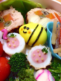 キャラ弁♡うずら卵 はちさん-レシピのメイン写真