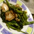 空芯菜と鳥肉の炒めもの