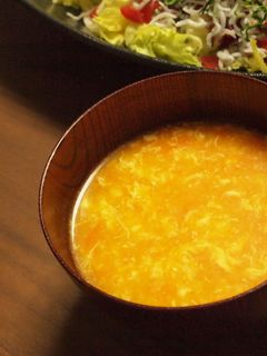 すりおろしニンジンのかきたまスープ♪-レシピのメイン写真