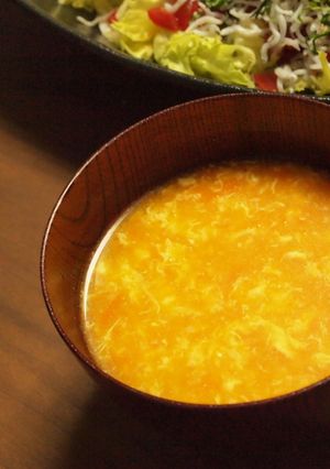すりおろしニンジンのかきたまスープ♪-レシピのメイン写真