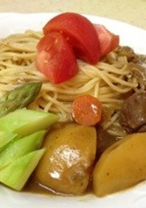 残りカレーdeパスタ♪-レシピのメイン写真