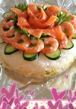 私も、お寿司ケーキ作ったよ！-レシピのメイン写真