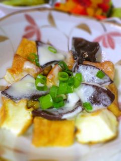 レンジで厚揚げと生きくらげのチーズ蒸し-レシピのメイン写真