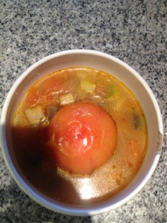 丸ごとトマトのミネストローネスープ-レシピのメイン写真