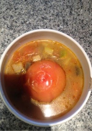 丸ごとトマトのミネストローネスープ-レシピのメイン写真