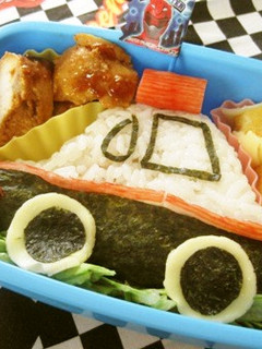 パトカーのお弁当(キャラ弁)(幼稚園)-レシピのメイン写真