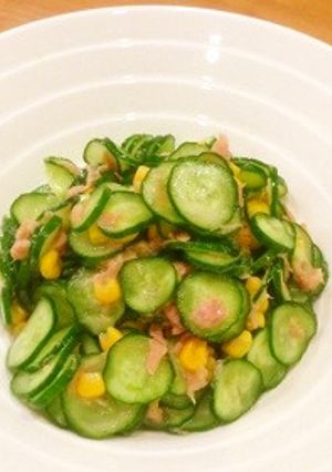 ツナとコーンときゅうりの酢の物♪-レシピのメイン写真