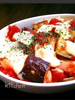 レンジで簡単♪トマトと茄子のドリア風-レシピのメイン写真