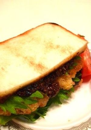 味噌カツとトロトロなすのホットサンド-レシピのメイン写真