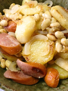 じゃがいもと大豆の炒め煮-レシピのメイン写真