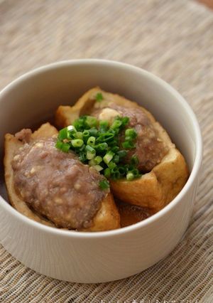 厚揚げの肉詰め甘辛煮-レシピのメイン写真