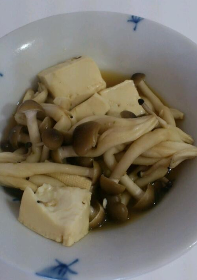 きのこと豆腐の柚こしょう煮-レシピのメイン写真