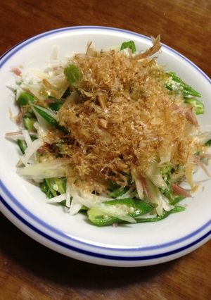 おくら、茗荷、長いものおかかポン酢-レシピのメイン写真